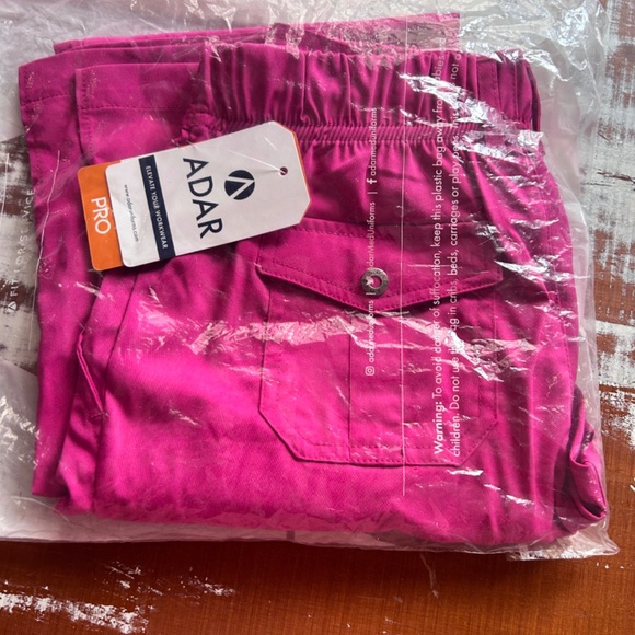 NWT Adar Fruit Punch Pro Scrub Slip Tapered Leg Pants Scrubs XXS - Picture 3 of 3